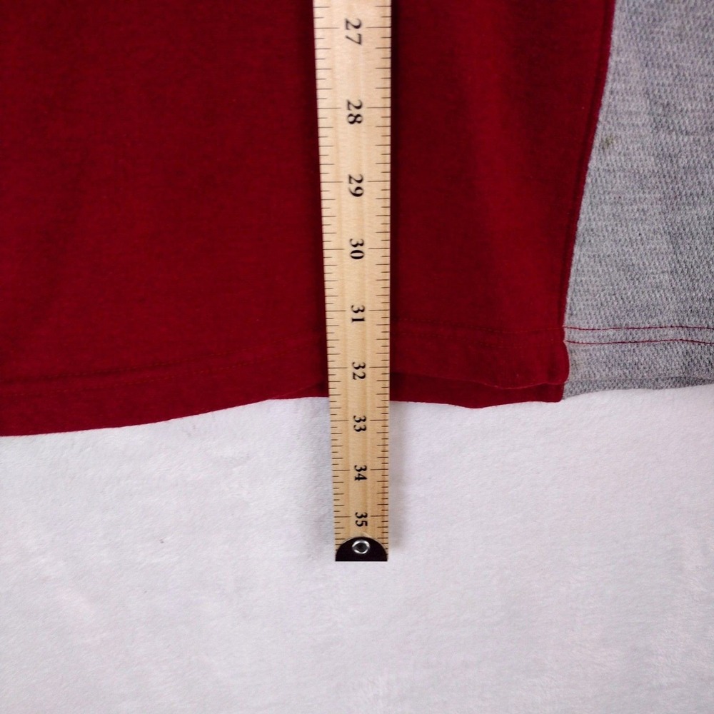 Vintage Lee Sport SF 49ers Split Color Rugby Sweatshirt Mens XXL Red Grey NFL - Picture 5 of 9